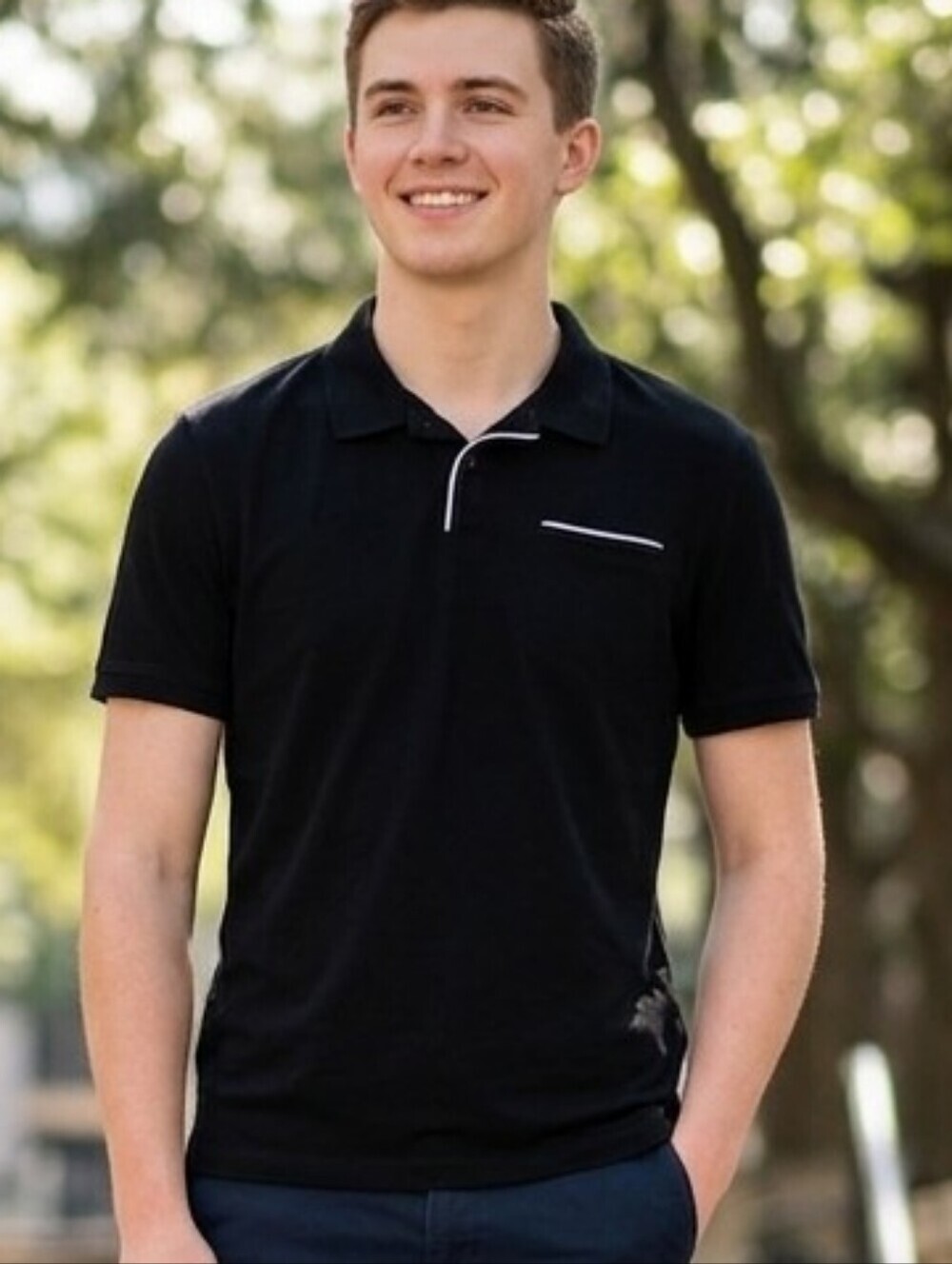 Banana Republic Luxury Performance Polo Shirt Black Size Large